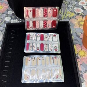 ⭐️Lily & Fox nail wraps 3 sets red graphic NEW